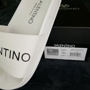 Authentic Valentino By Mario Valentino Magda White iride Slides US 8